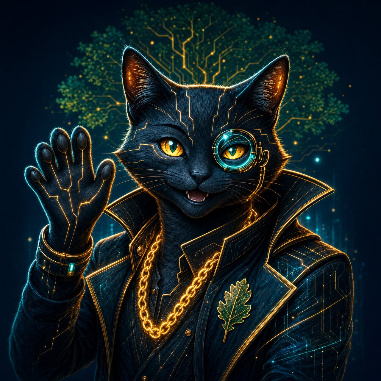 Кот — ИИ-ассистент OakVPN